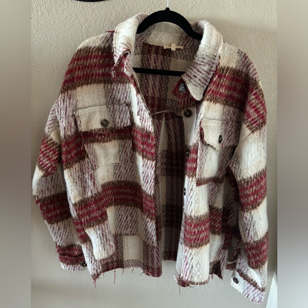 La Miel Plaid Jacket NWOT